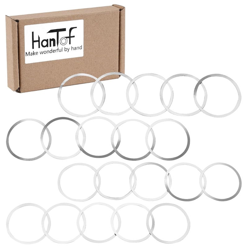 HanTof Barrel Nut Shim Kit, Barrel Shim Nuts Free Float Spacers Adjustment .001” .002” .003” .004” Thickness (20 Pack) - Image 1
